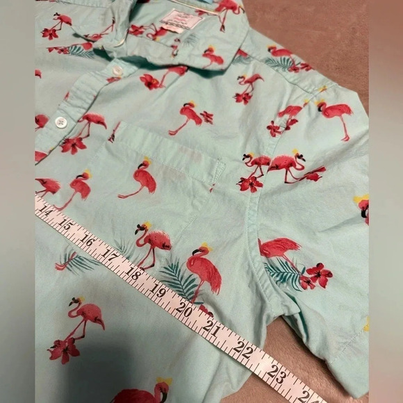 Zip Code Ricky Singh Button Front Shirt Size XL Shirt Sleeve Flamingo - Picture 5 of 7